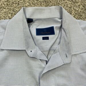 David Donahue Trim Fit 100% cotton long sleeve button down 18 34/35 men’s